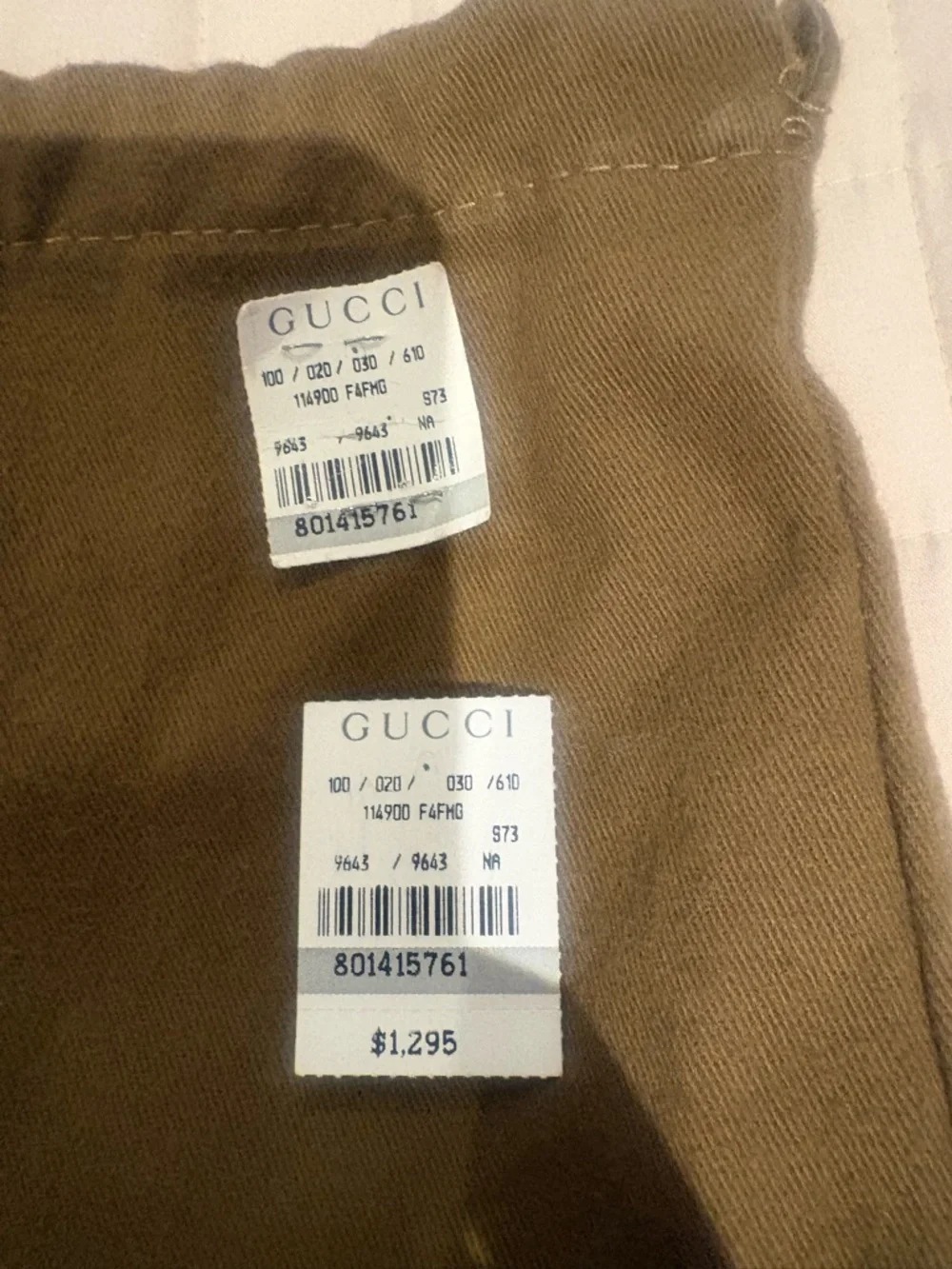 Gucci canvas hobo bag! Never worn.  Have original tag and receipt. - Picture 4 of 14